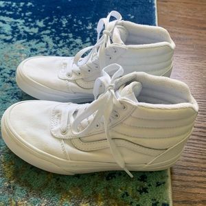 White high top vans. Size 2 youth